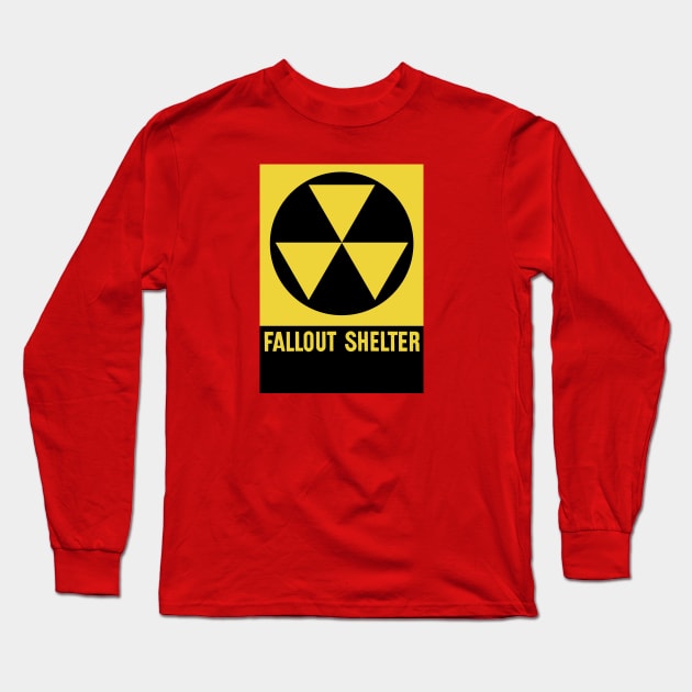 Fallout Shelter Sign Long Sleeve T-Shirt by warishellstore